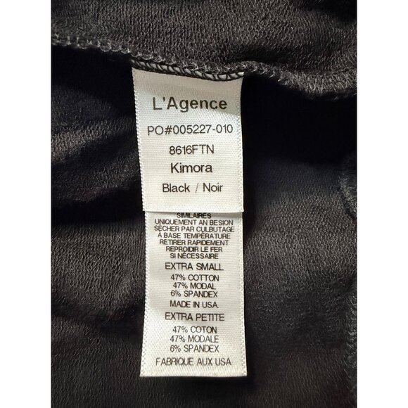 L’AGENCE Kimora Ballet Neck Black Sweatshirt New With Tags Size Small - Picture 16 of 16